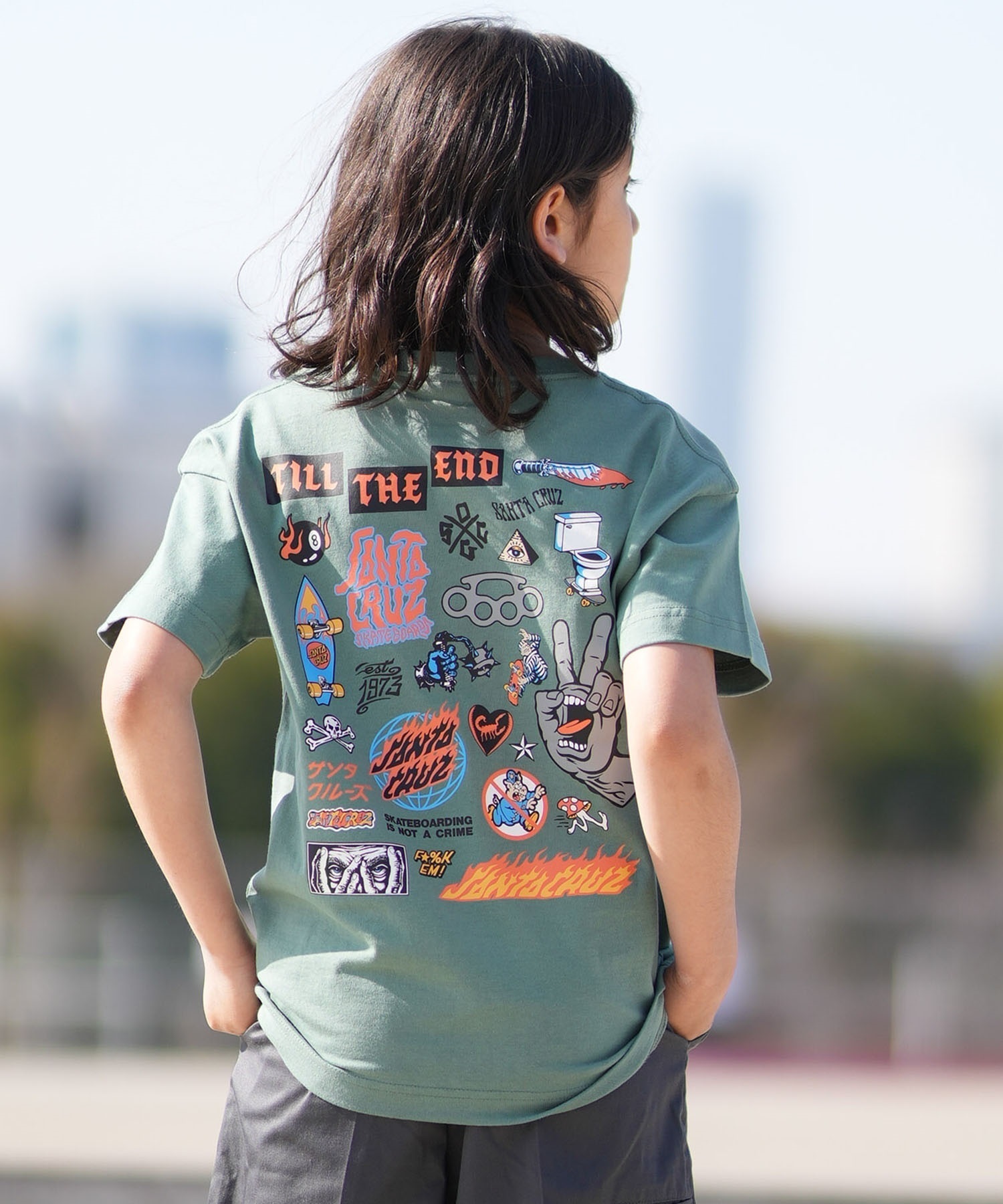 SANTACRUZ サンタクルーズ 半袖 Tシャツ キッズ ジュニア バック