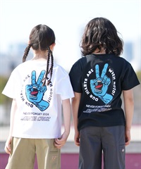 SANTA CRUZ サンタクルーズ 半袖 Tシャツ キッズ ジュニア 子供 バックプリント PEACE FOR NOTO SS TEE 502262409 ムラサキスポーツ限定(WHITE-130cm)