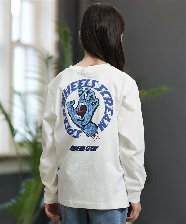SANTA CRUZ サンタクルーズ 長袖 Tシャツ ロンT キッズ 子供 オーバーサイズ プリント ロゴ 26MA610-42