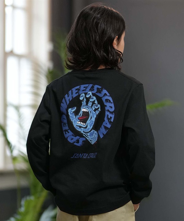 SANTA CRUZ サンタクルーズ 長袖 Tシャツ ロンT キッズ 子供 オーバーサイズ プリント ロゴ 26MA610-42