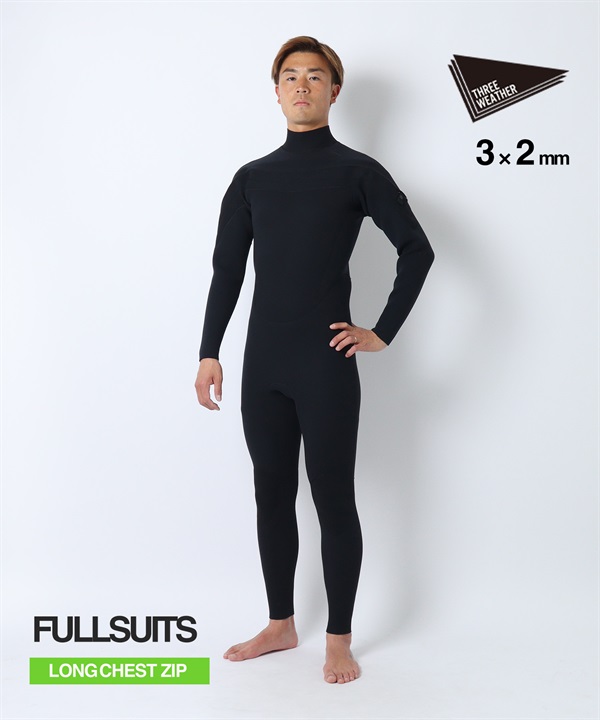 THREE WEATHER スリーウェザー ロングチェストジップ ジャージ FULL LCZ-26SS ウェットスーツ フルスーツ メンズ