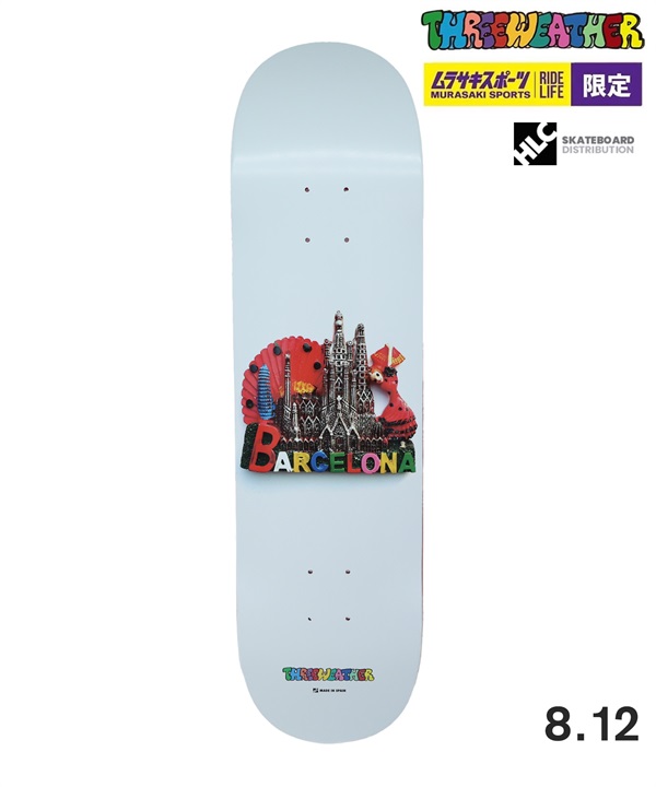 THREE WEATHER スリーウェザー HLC SOUVENIRS スケートボード デッキ 8.12 インチ 初心者 スケボー おすすめ