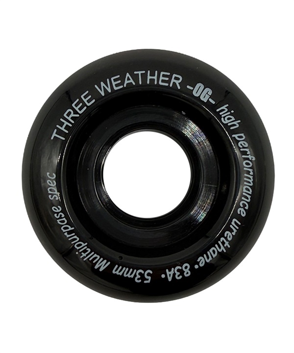 THREE WEATHER スリーウェザー STREET CRUISER WEELS Black スケートボード ウィール ソフト