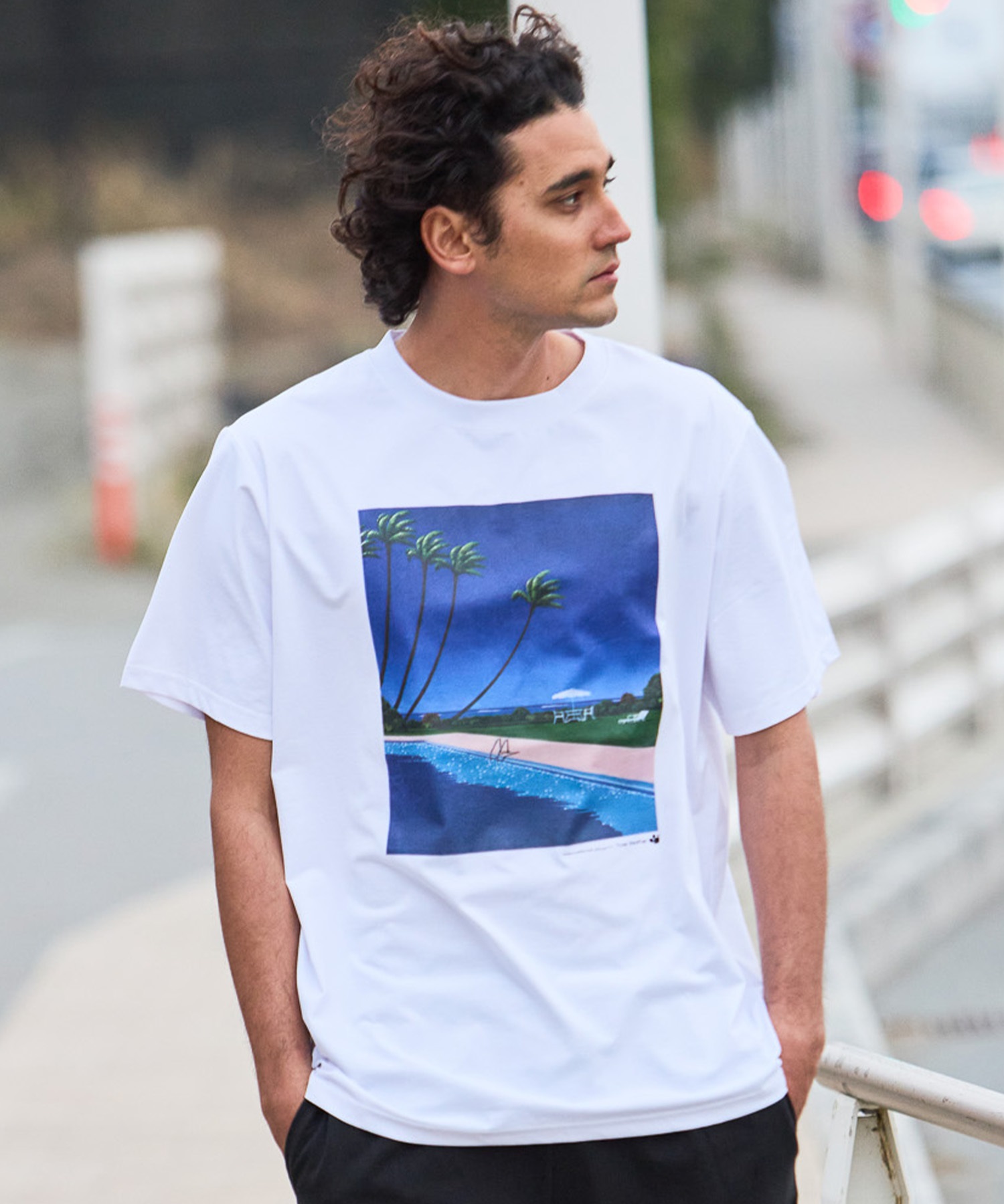 THREE WEATHER スリーウェザー 水着 ラッシュガード 半袖 Tシャツ