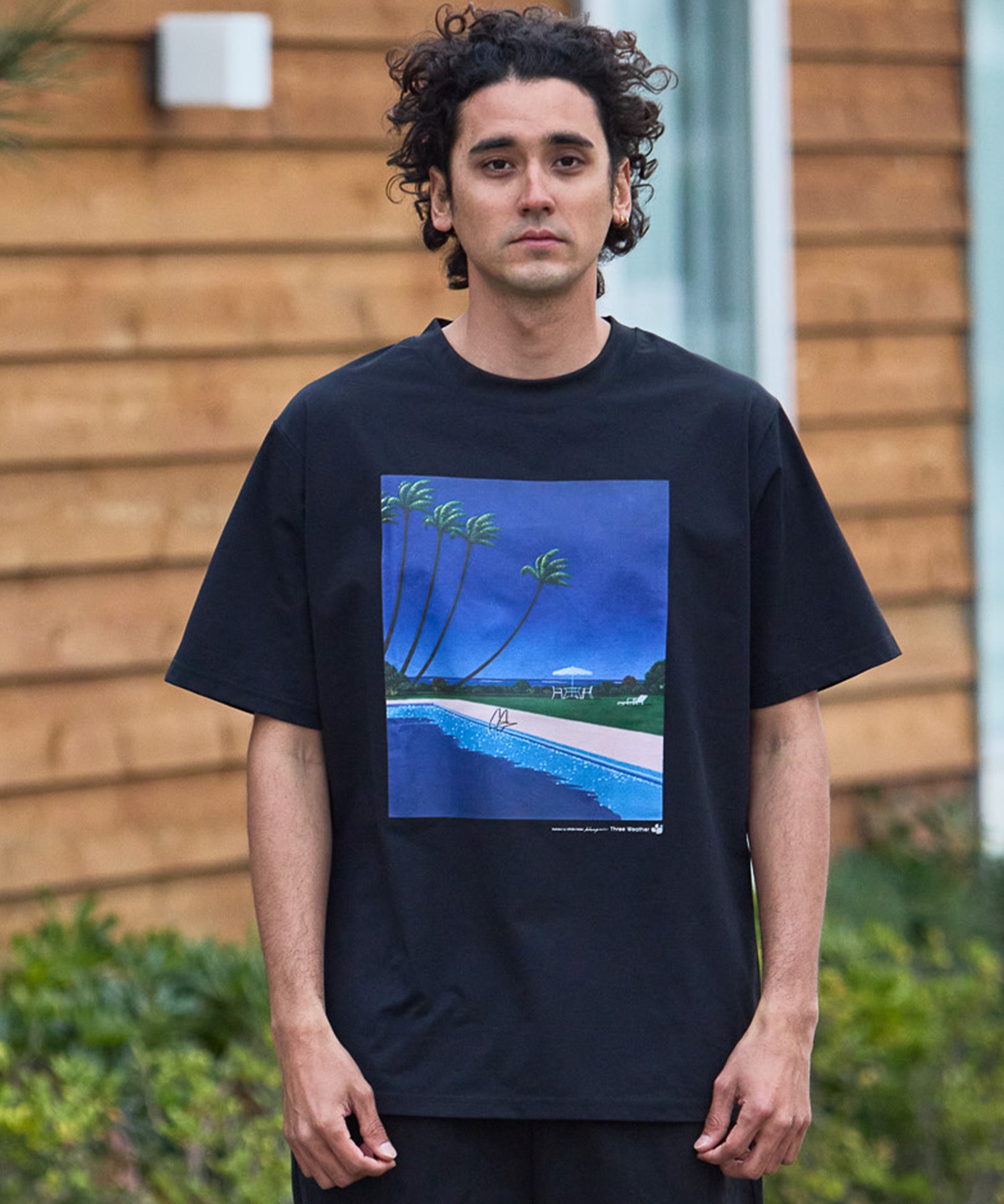 THREE WEATHER スリーウェザー 水着 ラッシュガード 半袖 Tシャツ