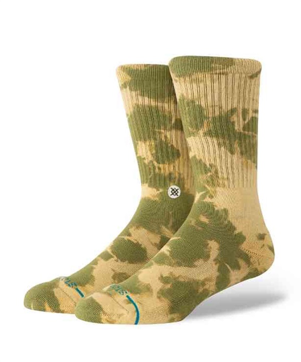 STANCE スタンス ソックス 靴下 クルー丈 SPOTTY DYE CREW A556A26SPO#OLV
