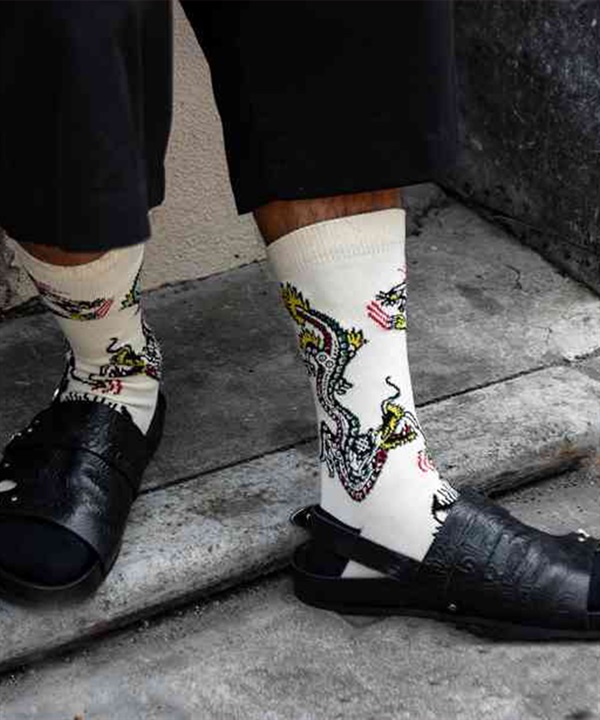 STANCE スタンス ソックス 靴下 バート・クラック コラボモデル BATTLE CREW A555C26BAT#CRM