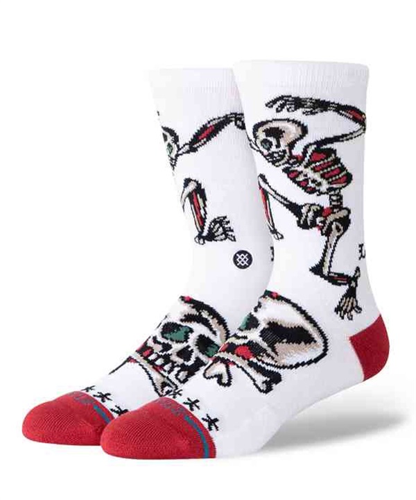 STANCE スタンス ソックス 靴下 バート・クラック コラボ SKELETON CREW A555C26SKE#WHT