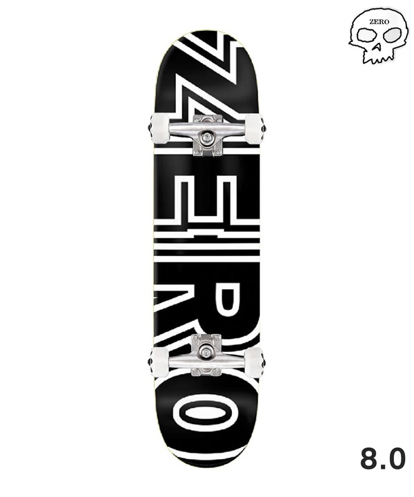 ZERO ゼロ BOLD CLASSIC BLACK スケートボード コンプリート 8 インチ 初心者 スケボー 完成品