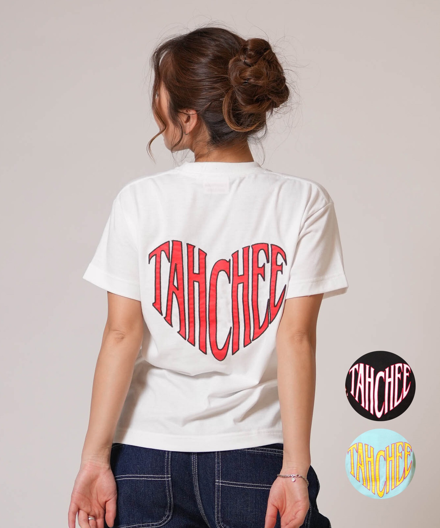 TAHCHEE ターチー 半袖 Tシャツ レディース バックプリント TC260900-01(BLACK-M)