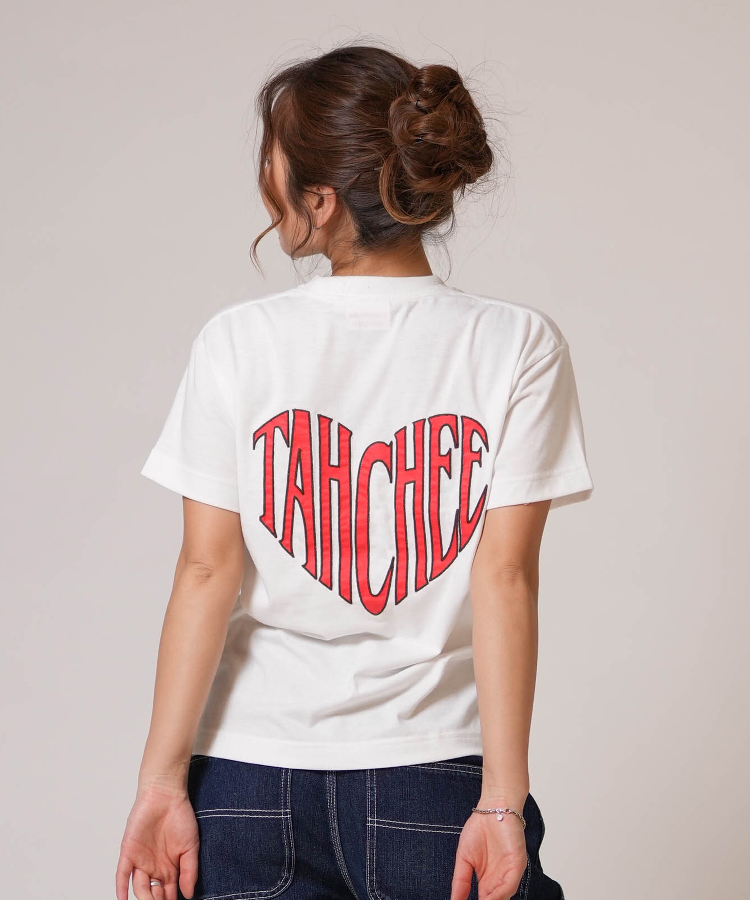 TAHCHEE ターチー 半袖 Tシャツ レディース バックプリント TC260900-01(WHITE-M)