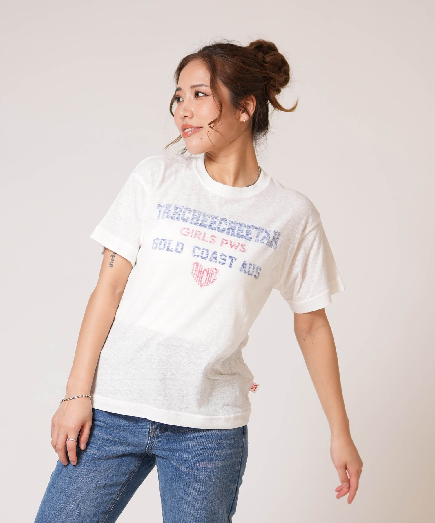 TAHCHEE ターチー 半袖 Tシャツ レディース プリントTEE TC260900-02(WHTB-M)