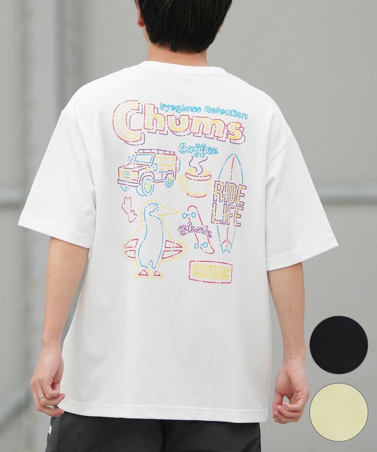 CHUMS チャムス 半袖 Tシャツ メンズ バックプリント CH01-2825 