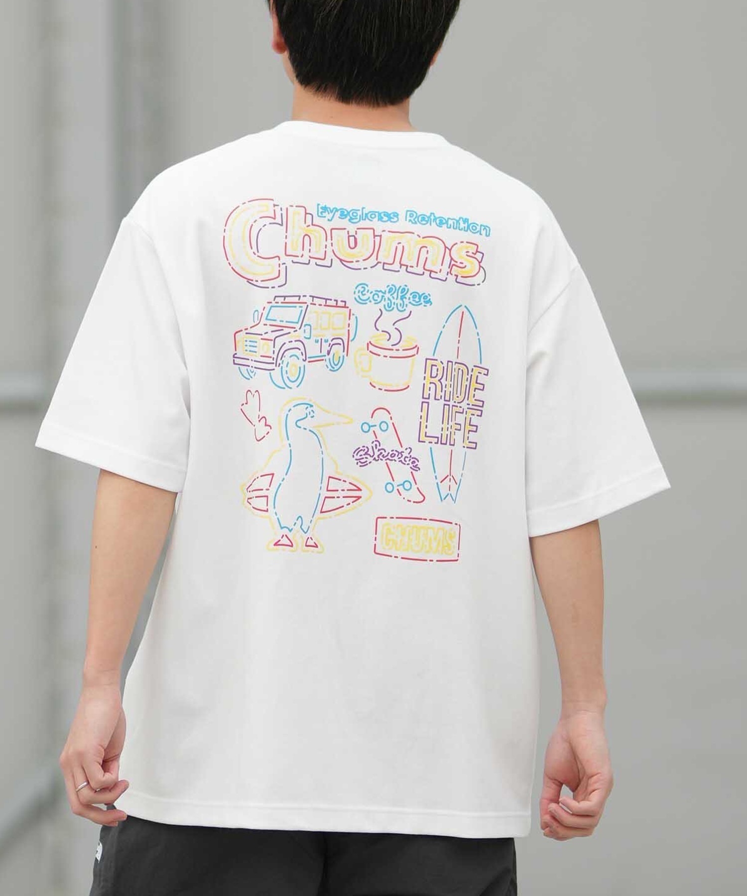 CHUMS チャムス 半袖 Tシャツ メンズ バックプリント CH01-2825 