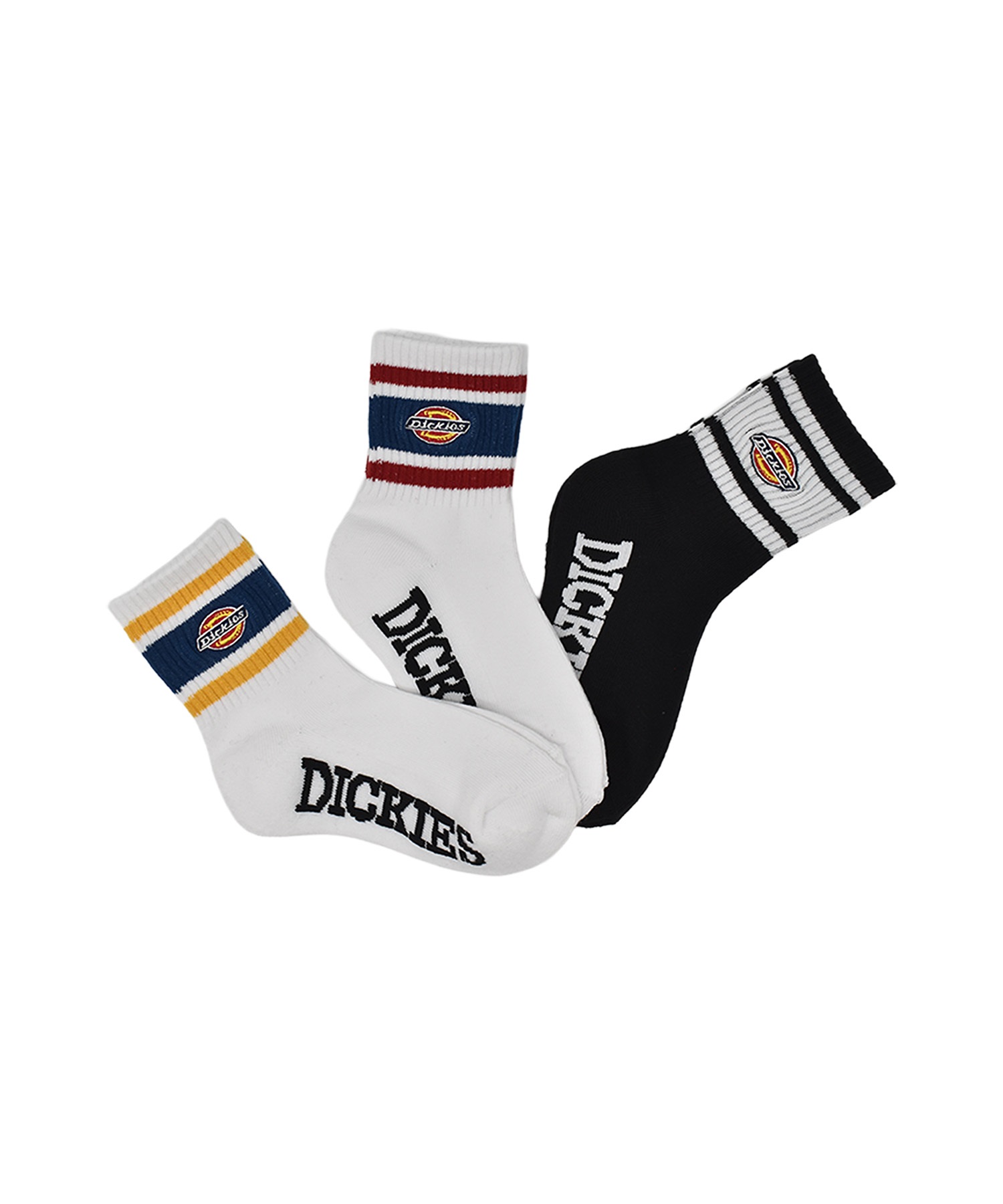 DICKIES ディッキーズ ソックス 靴下 キッズ ジュニア 子供 ロゴ 3足