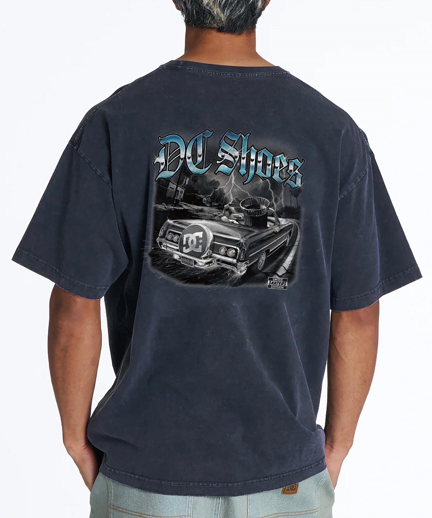DC ディーシー 半袖 Tシャツ メンズ バックプリント 古着風