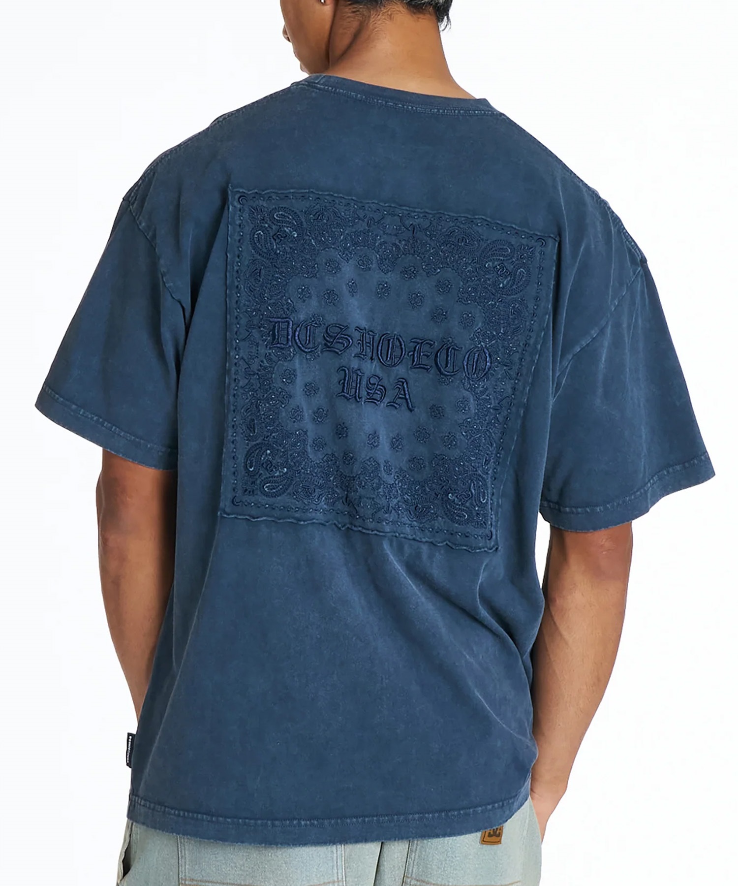 DC ディーシー 半袖 Tシャツ メンズ バックプリント バンダナ柄