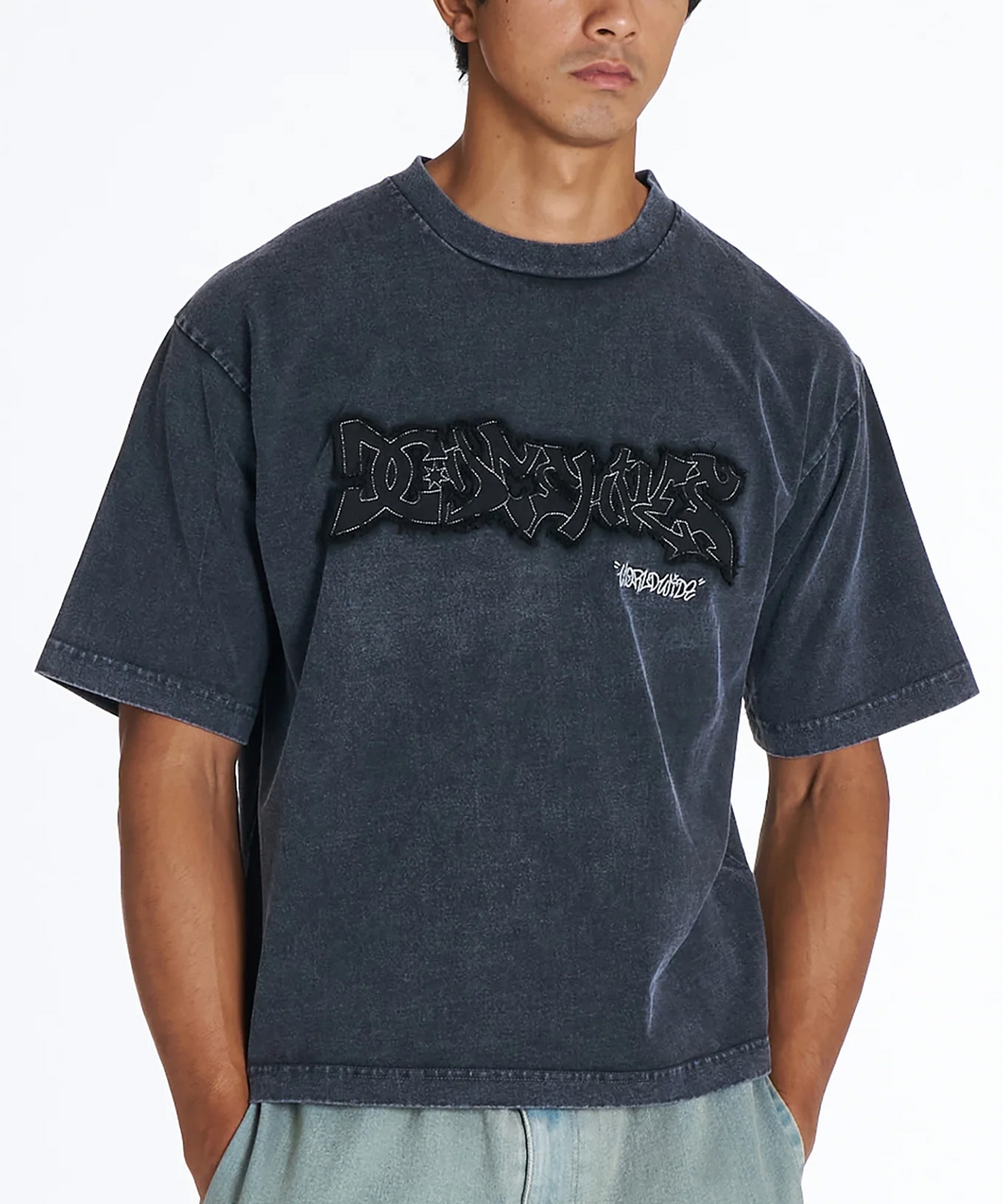 DC ディーシー 半袖 Tシャツ メンズ ロゴ アップリケ DST262016
