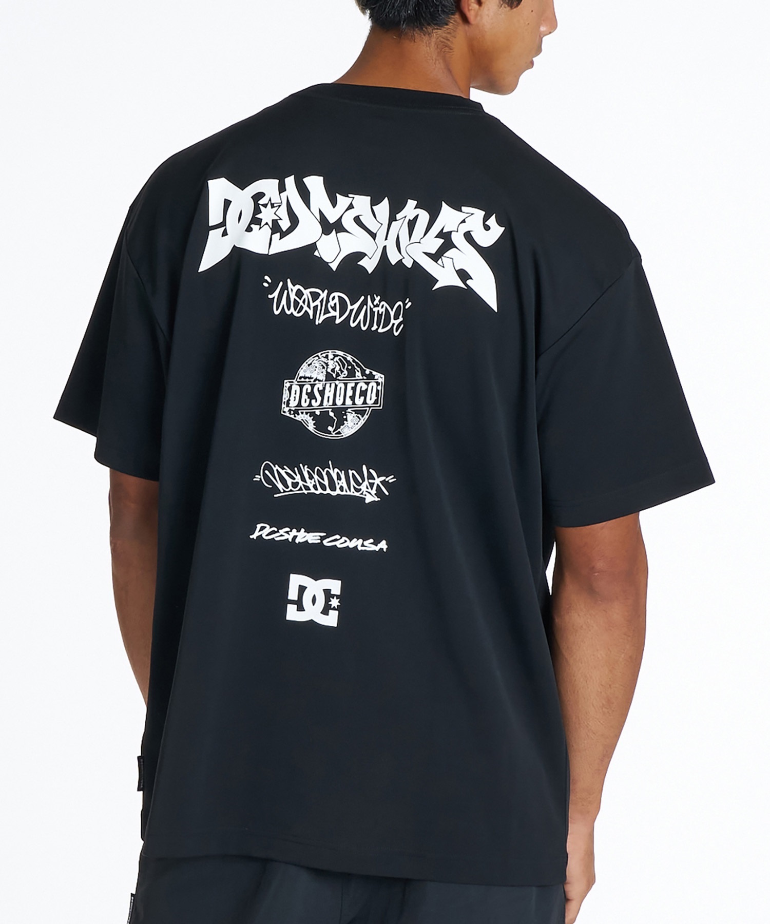 DC ディーシー 半袖 Tシャツ メンズ バックプリント ラッシュガード UV