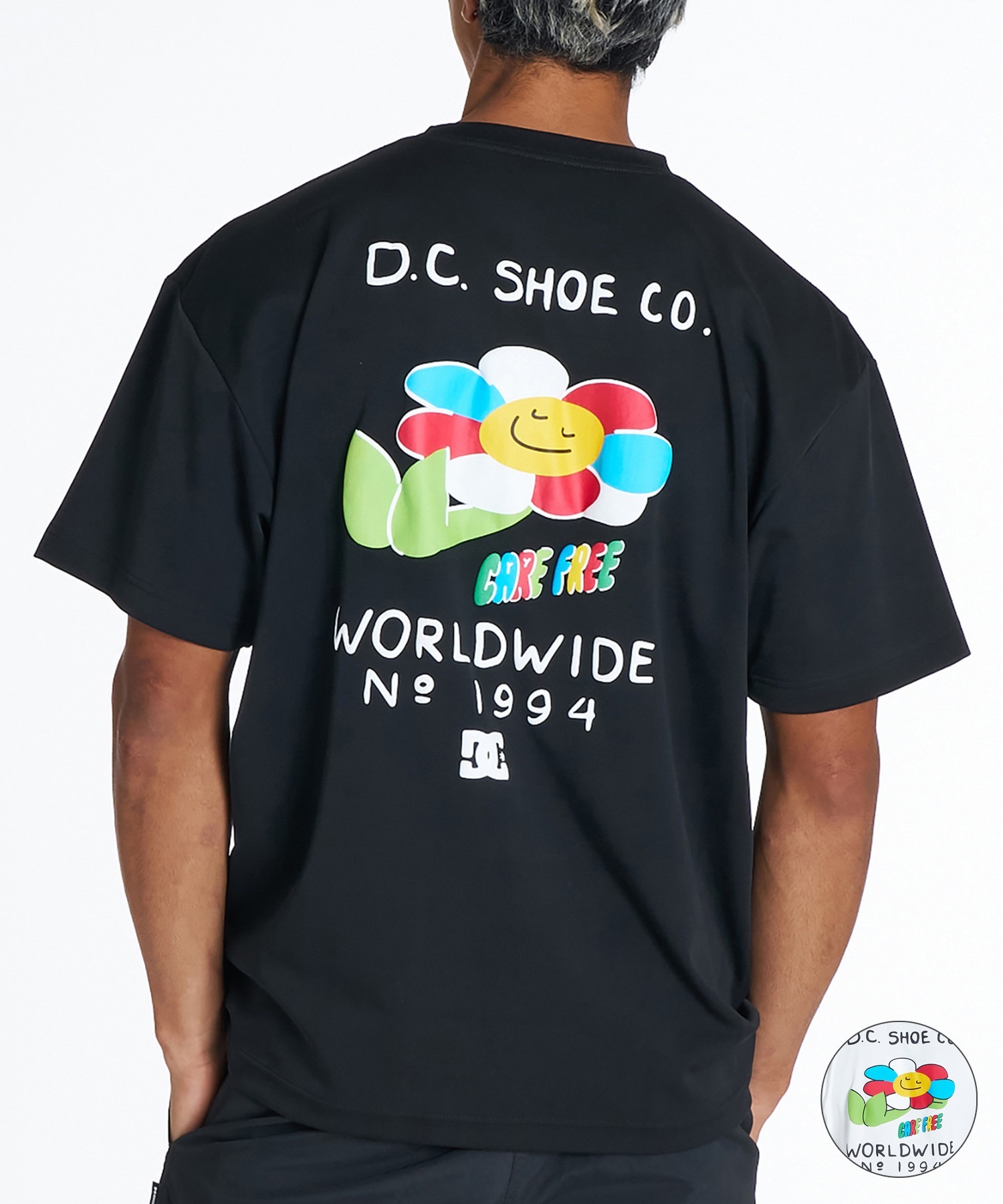 DC ディーシー 半袖 Tシャツ メンズ バックプリント ラッシュガード UV