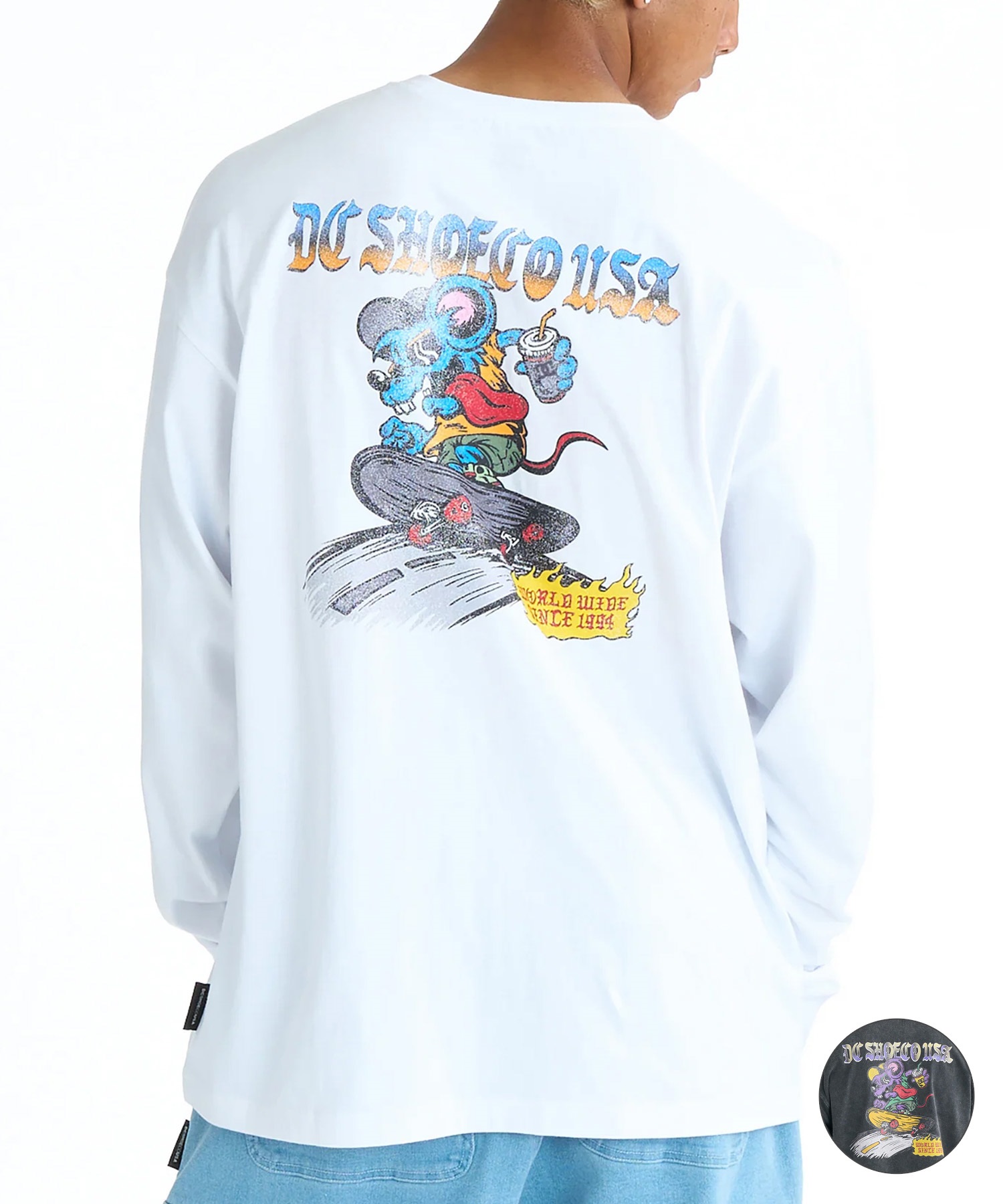 DC ディーシー 長袖 Tシャツ ロンT メンズ バックプリント DLT261022