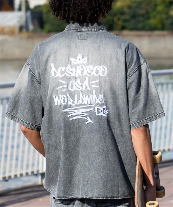 DC ディーシー 半袖 シャツ メンズ バックプリント 吸水速乾 塩素対応 水陸両用 セットアップ対応 DSH262001