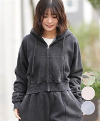 DC ディーシー ジップアップ パーカー レディース クロップド丈 ショート丈 26 WS HIDDEN SHORT Z LZH261309(BKS-M)