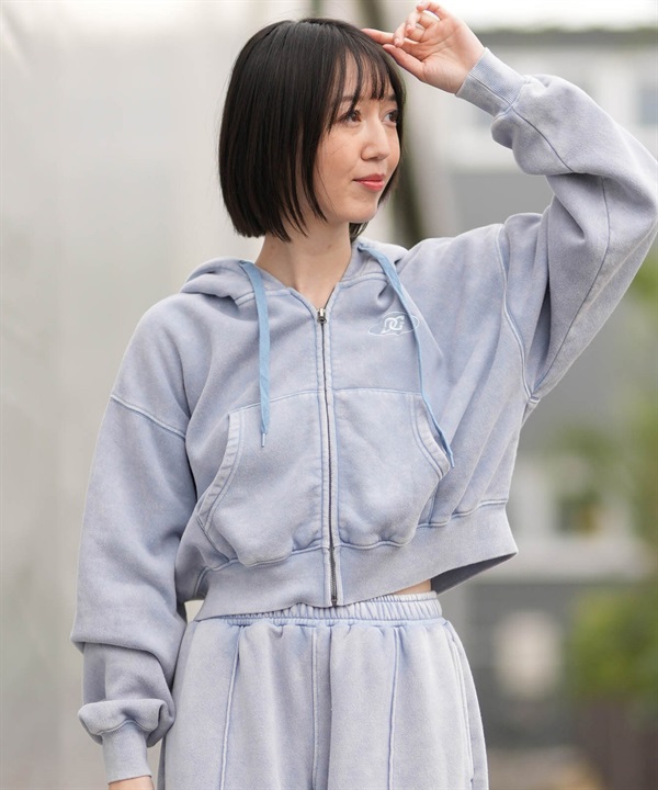 DC ディーシー ジップアップ パーカー レディース クロップド丈 ショート丈 26 WS HIDDEN SHORT Z LZH261309