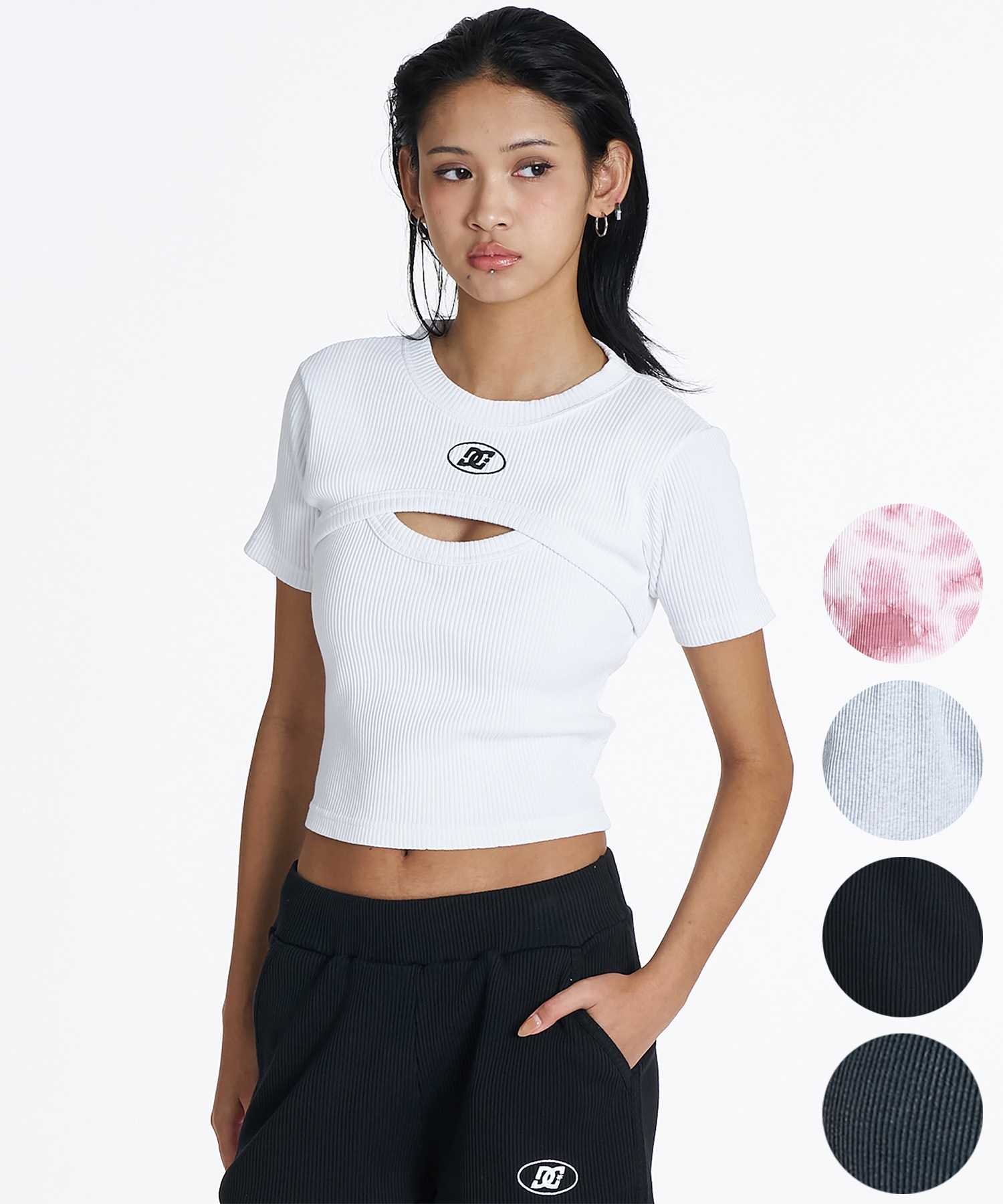 DC ディーシー 半袖 Tシャツ レディース ワンポイント ロゴ 26 WS