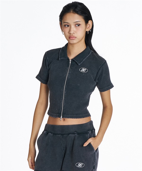 DC ディーシー 半袖 Tシャツ レディース 26 WS TELECO ZIP COLLAR CD SS LCD262305