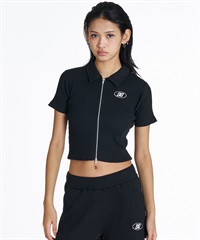 DC ディーシー 半袖 Tシャツ レディース 26 WS TELECO ZIP COLLAR CD SS LCD262305(BLK-S)