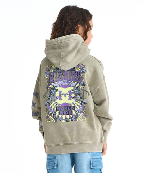 DC ディーシー プルオーバー パーカー キッズ ジュニア 子供 26 KD DOUBLE SKULL PH YPO261518