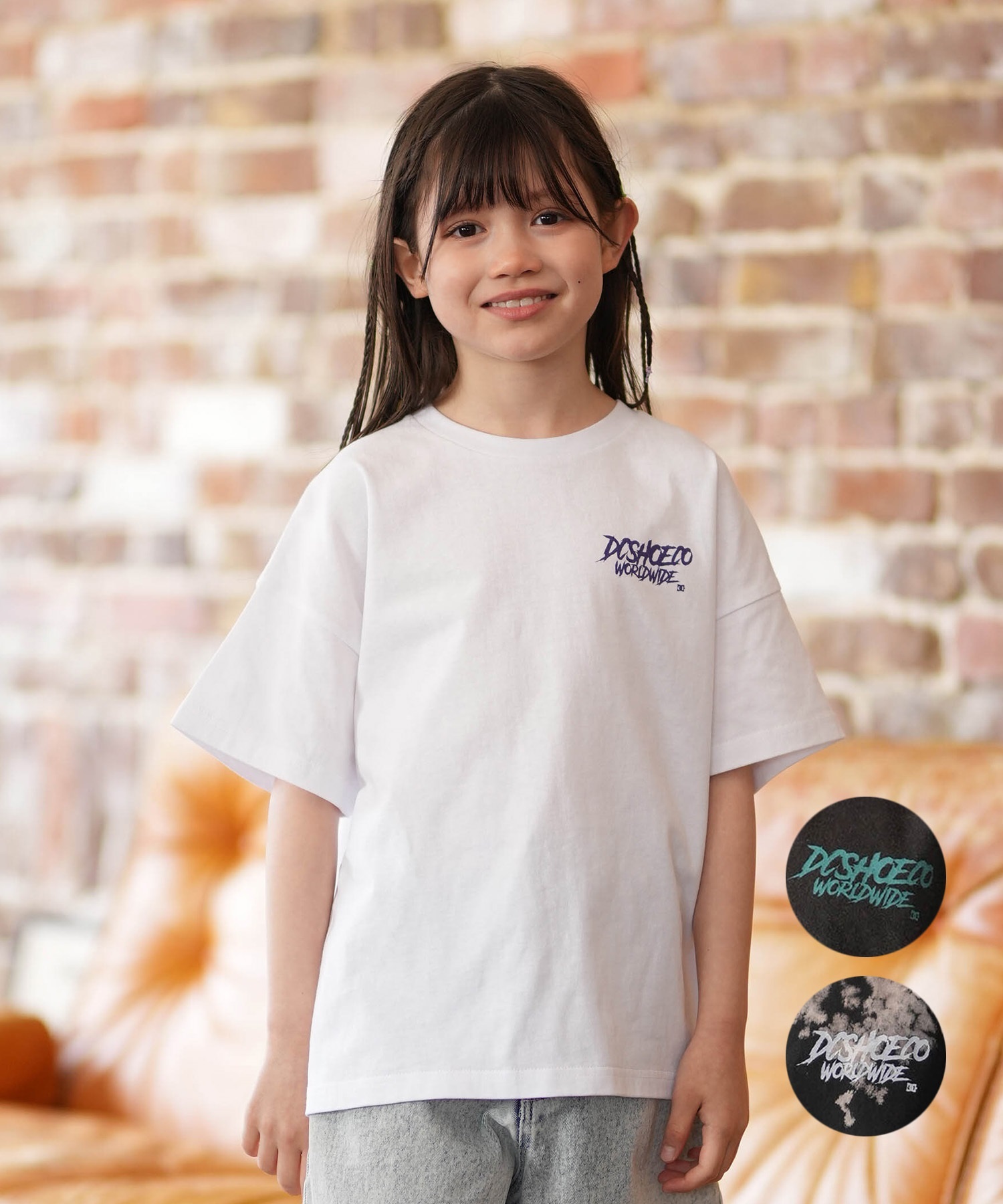 DC ディーシー 半袖 Tシャツ キッズ ジュニア 子供 オーバーサイズ 26