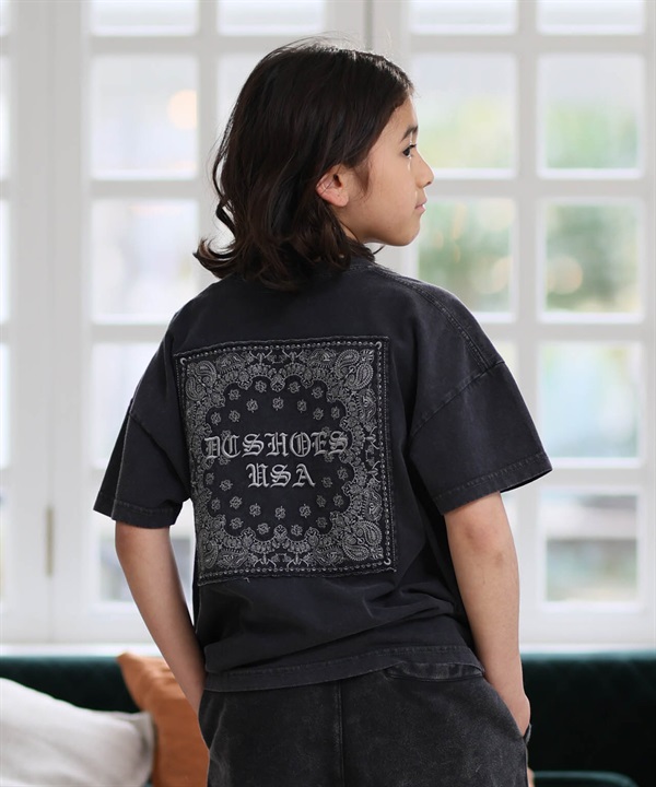 DC ディーシー 半袖 Tシャツ キッズ 子供 ペイズリー柄 26 KD HIDDEN BANDANA SS YST262505