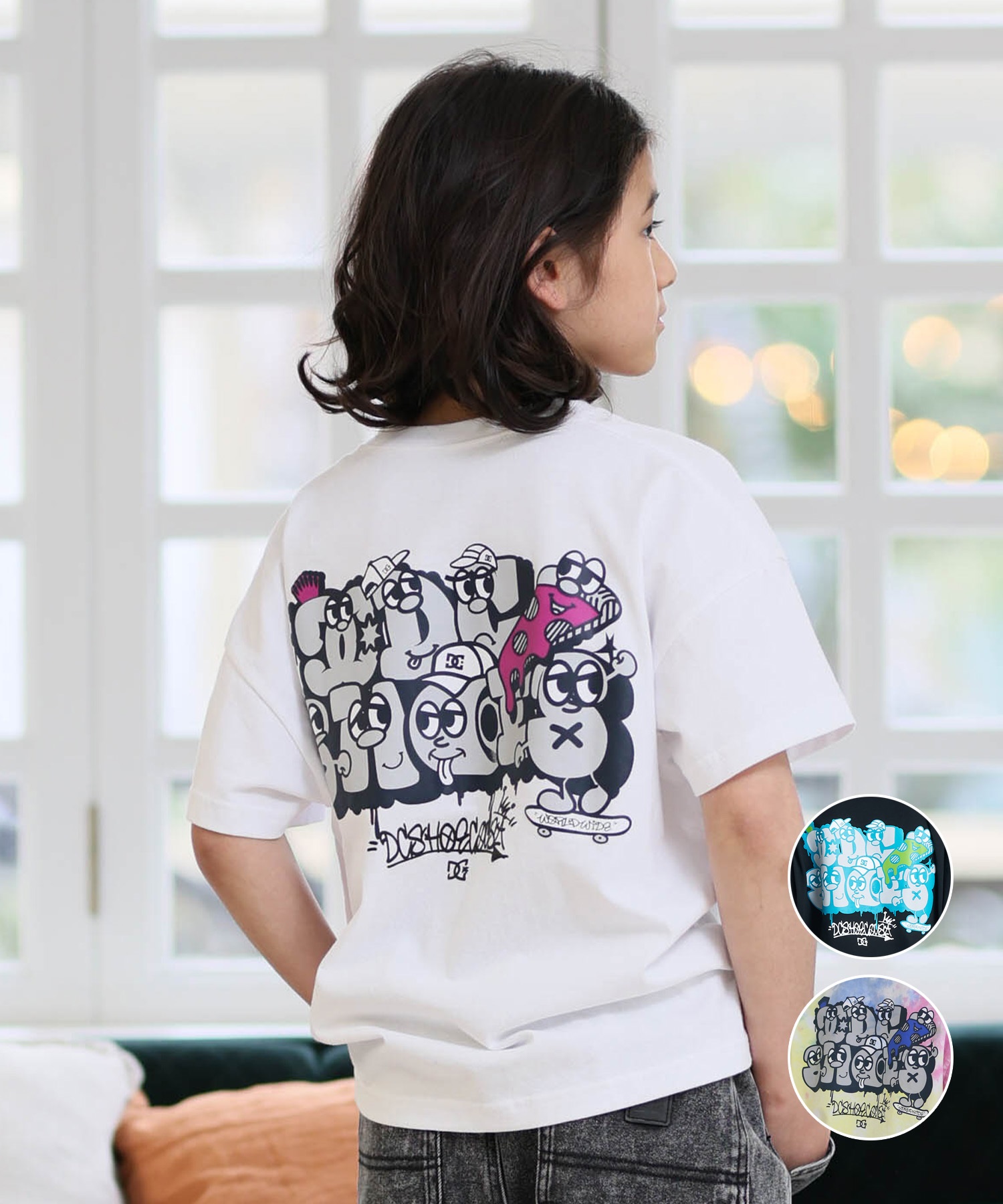 DC ディーシー 半袖 Tシャツ キッズ ジュニア 子供 バックプリント 26