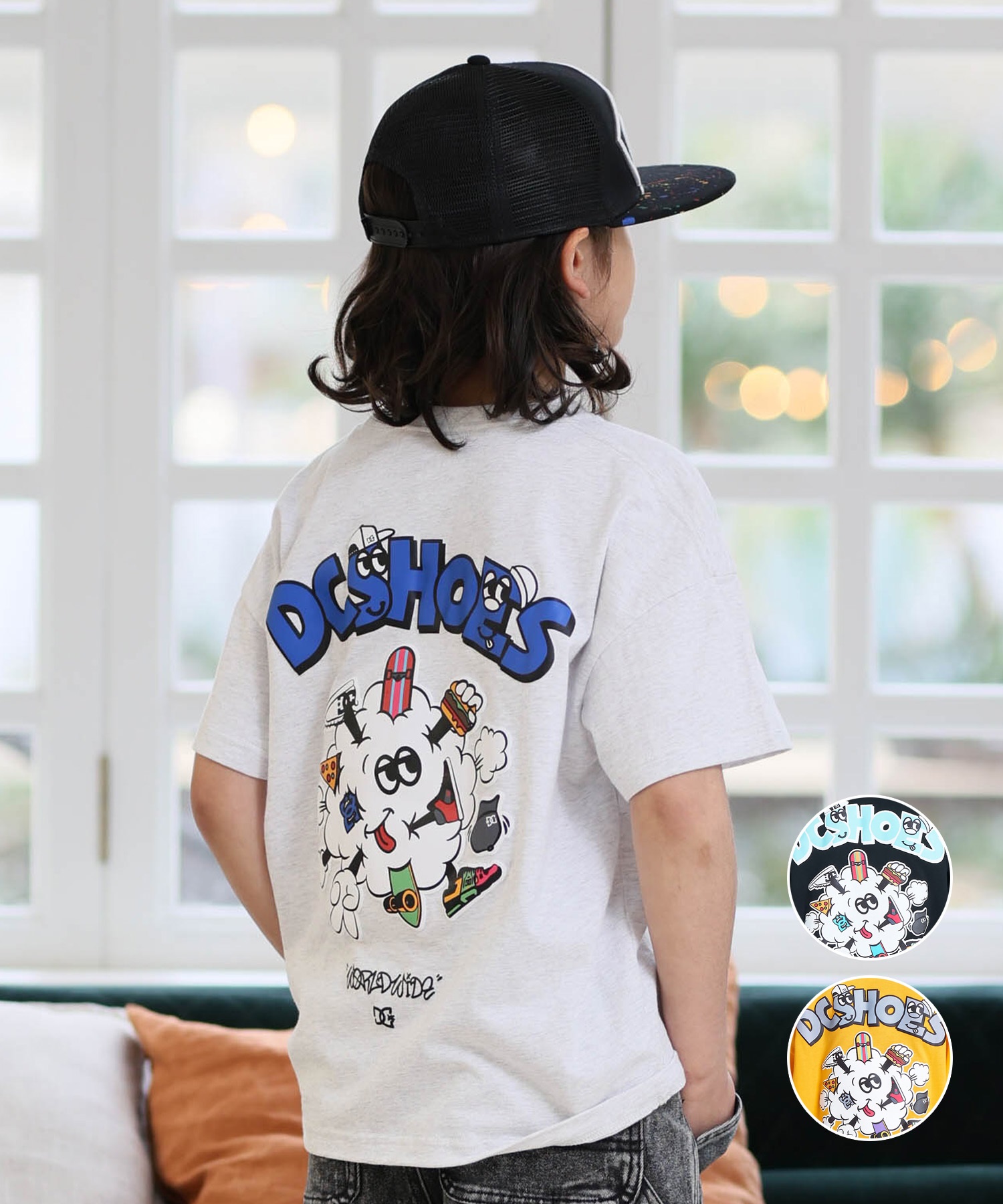 DC ディーシー 半袖 Tシャツ キッズ ジュニア 子供 バックプリント 26