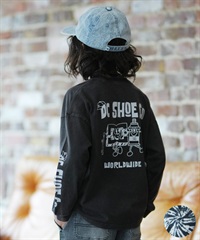 DC ディーシー 長袖 Tシャツ ロンT キッズ ジュニア 子供 オーバーサイズ 26 KD PLAY BUDDY LS YLT261509(BKP-130cm)