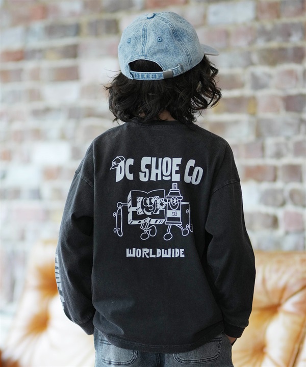 DC ディーシー 長袖 Tシャツ ロンT キッズ ジュニア 子供 オーバーサイズ 26 KD PLAY BUDDY LS YLT261509
