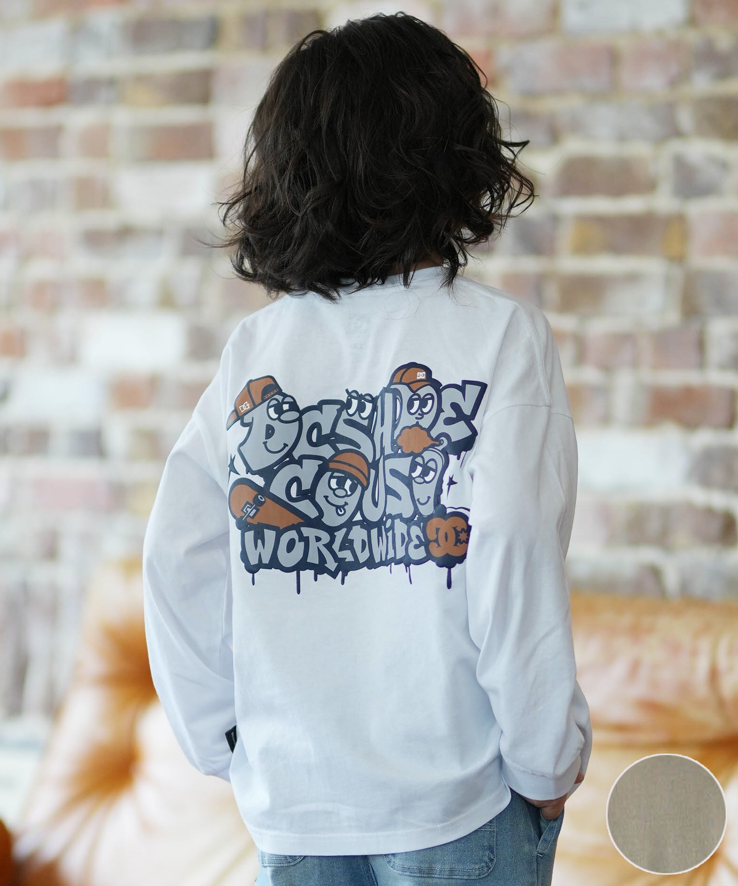 DC ディーシー 長袖 Tシャツ ロンT キッズ ジュニア 子供 オーバー