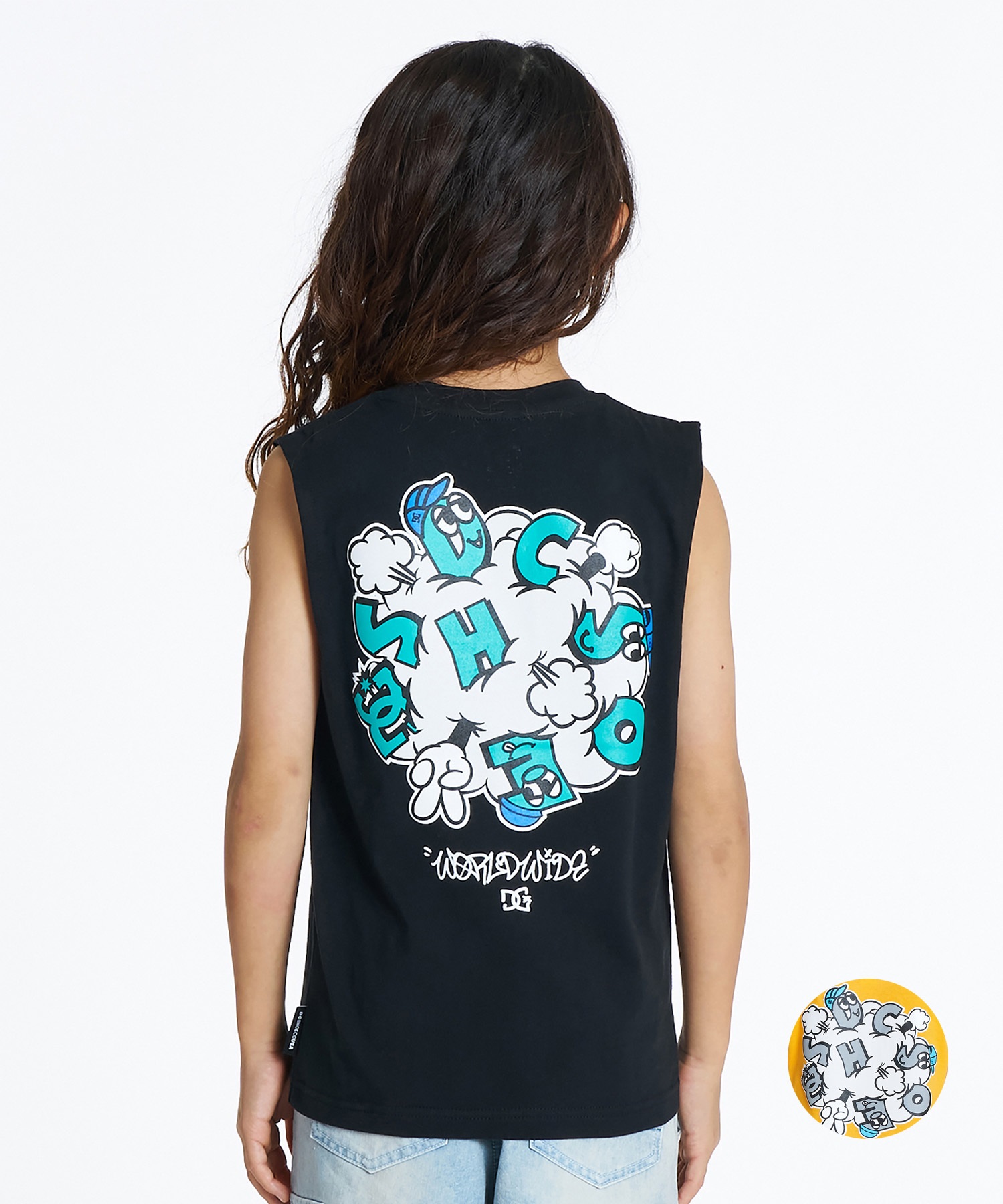 DC ディーシー タンクトップ キッズ バックプリント 26 KD RUSH ABOUT