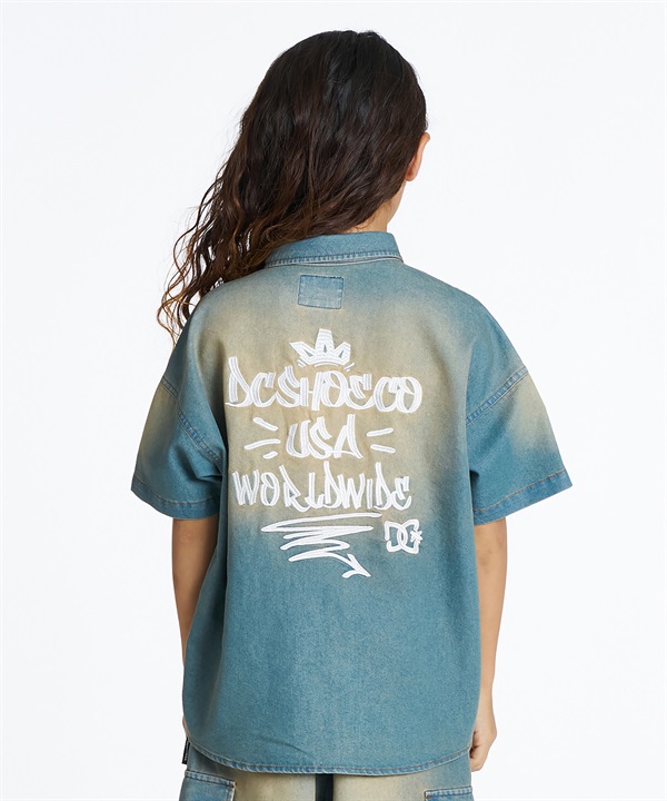 DC ディーシー 半袖 シャツ キッズ ジュニア 子供 バックプリント 26 KD WORKERS SS SHIRT YSH262501