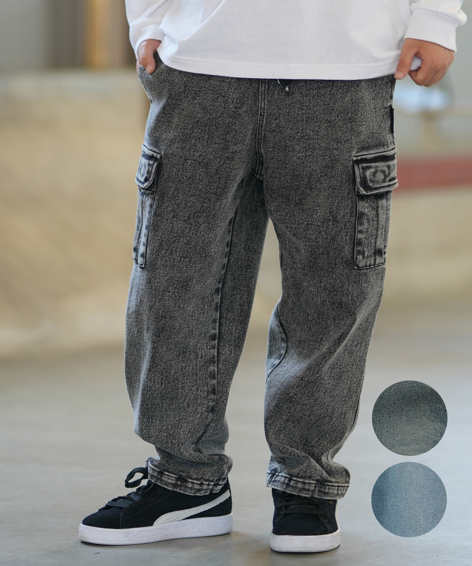 DC ディーシー ロングパンツ キッズ 子供 カーゴ パンツ 26 KD WIDE