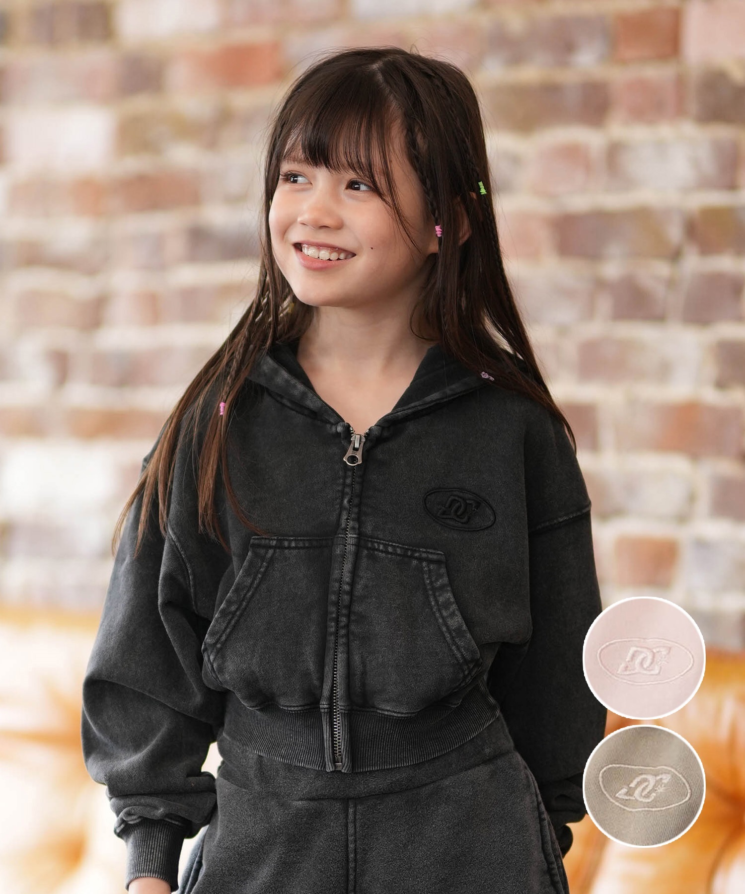 DC ディーシー ジップアップ パーカー キッズ ジュニア 子供