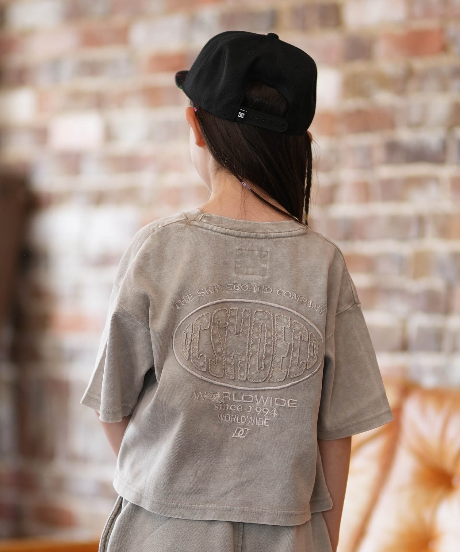 DC ディーシー 半袖 Tシャツ キッズ ジュニア 子供 クロップド丈 KD GS