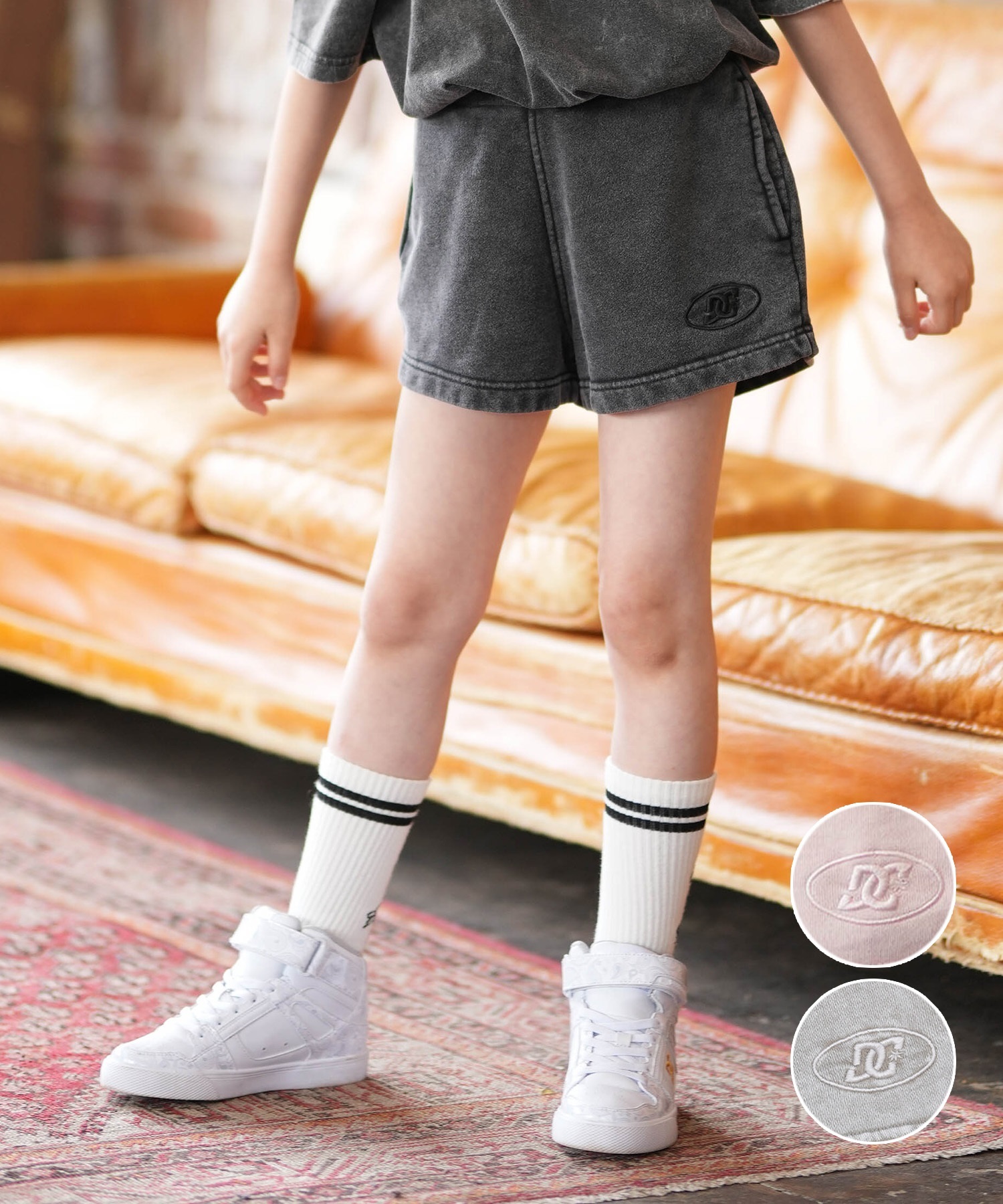 DC ディーシー ショートパンツ キッズ ジュニア 子供 シンプル KD GS