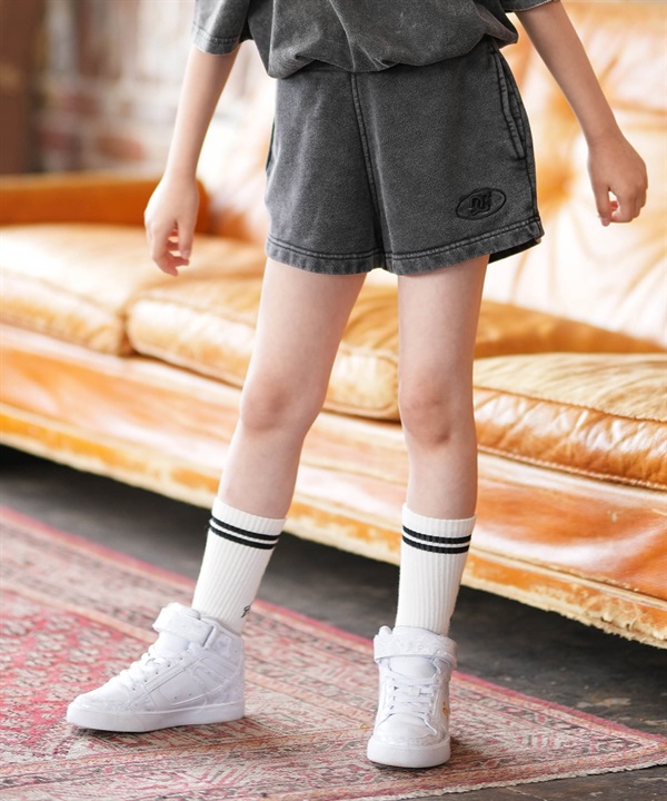 DC ディーシー ショートパンツ キッズ ジュニア 子供 シンプル KD GS HIDDEN FLEECE SHORT YWS261522M ムラサキスポーツ限定