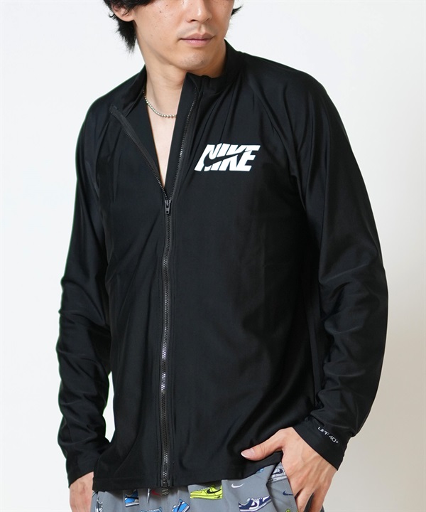 NIKE ナイキ 水着 ラッシュガード 長袖 ジップアップ メンズ UVカット 吸汗速乾 NESSG558