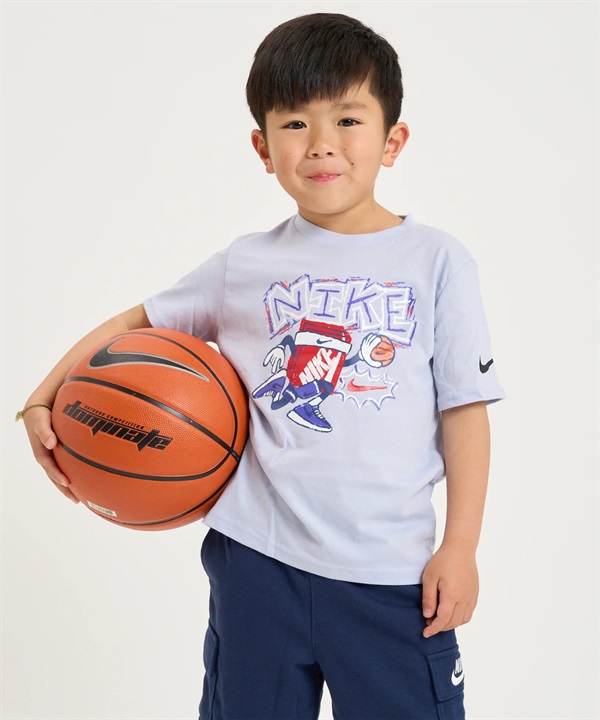 NIKE ナイキ 半袖 Tシャツ キッズ 子供 グラフィック NKB CHALKY BOXY BBALL TEE 86N843-BAD