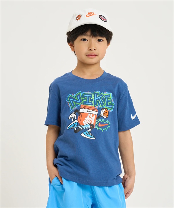 NIKE ナイキ 半袖 Tシャツ キッズ 子供 グラフィック NKB CHALKY BOXY BBALL TEE 86N843-C54