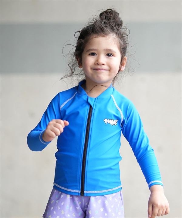 NIKE ナイキ 水着 ラッシュガード 長袖 ジップアップ キッズ ジュニア 子供 UVカット トドラー ジップ付き 1991131